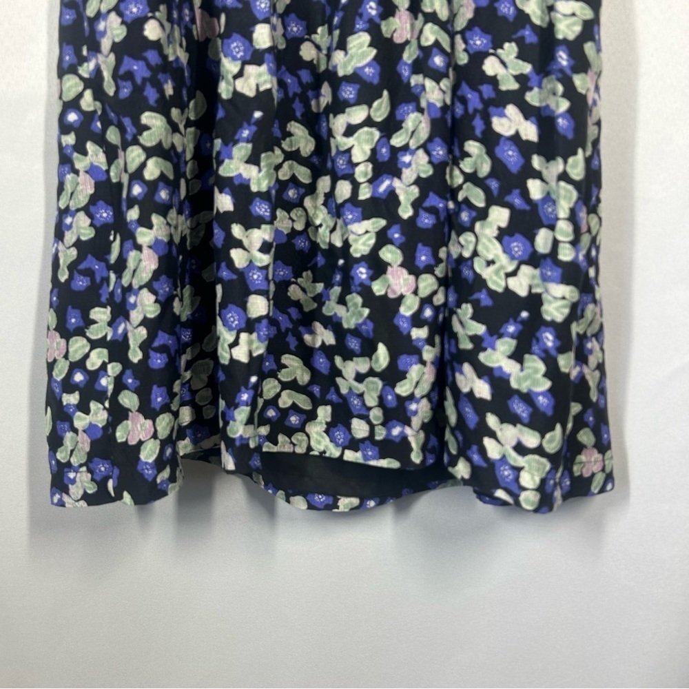 Eliot by Madewell | 100% Silk Floral Sleeveless Mini Dress Black Women’s Size 4 - Picture 3 of 12